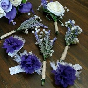 12 Boutonnieres and 8 wrist coursages